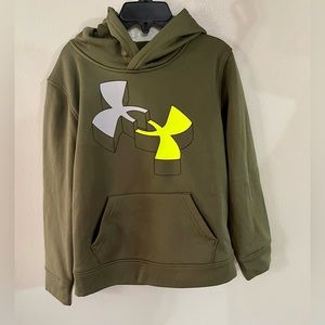 Under Armour Hoodie Pullover, Olive Size 6